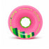 Orangatang 75mm Durian (83a, pink) longboard skateboard wheel (front)
